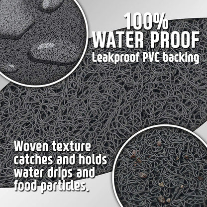 Non-Slip Silicone Pet Food Mat | Waterproof Absorbent Feeding Tray with Cute Paw Design