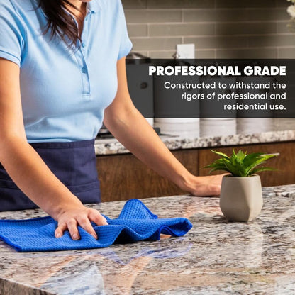 6 Pack Microfiber Waffle Weave Kitchen Towels | Streak-Free, Quick-Dry & Ultra-Absorbent Cloths